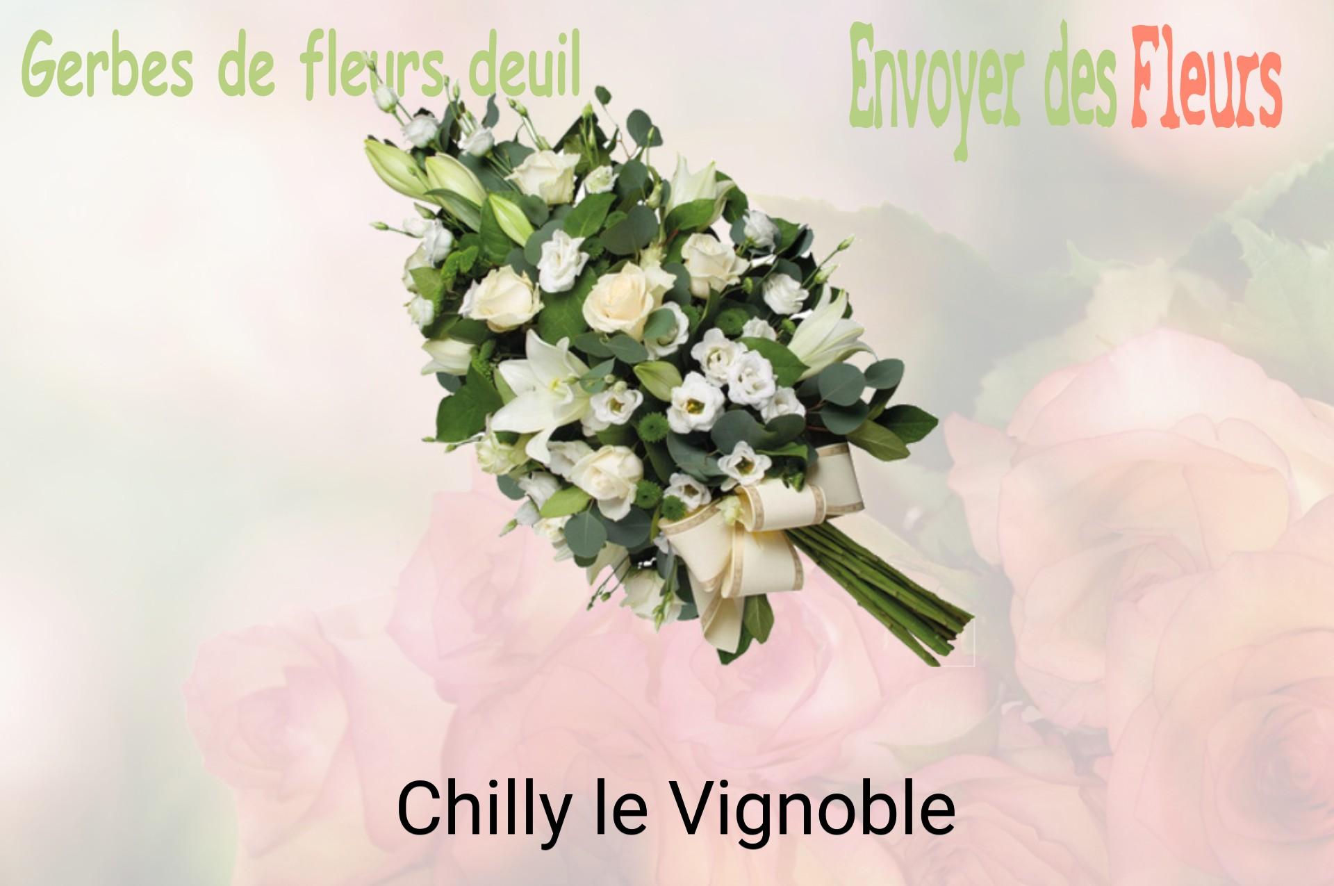 Gerbe de fleurs de deuil livrée à Chilly-le-Vignoble